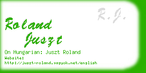 roland juszt business card